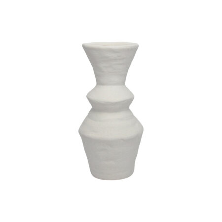 Vase Éclectic blanc texturé D12,3 H24,5cm - vaseeclecticblanc-textured123h245cm