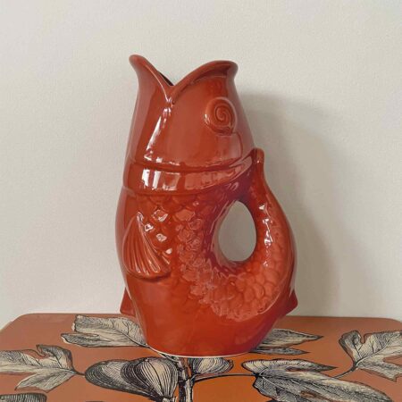 Grand vase poisson terracotta - 015740-3