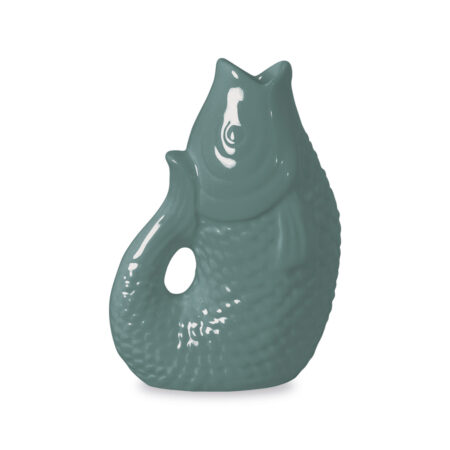 Petit vase poisson bleu givré - 016500-1